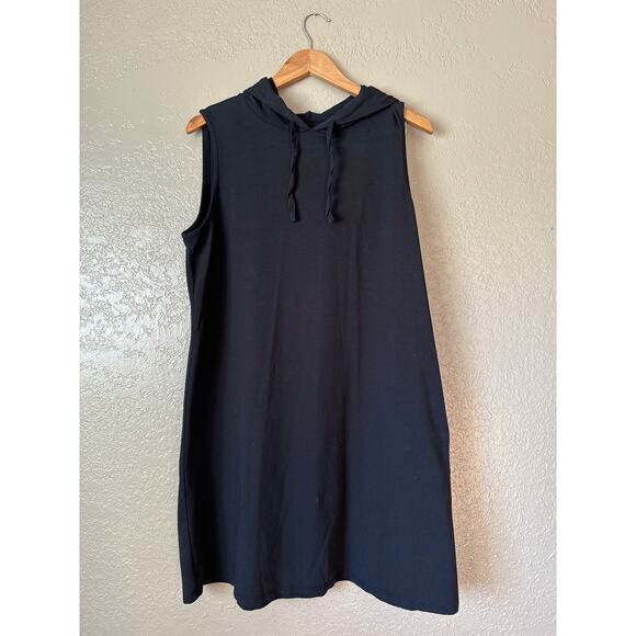 Eileen Fisher Cotton Jersey Hooded Dress - Picture 3 of 6